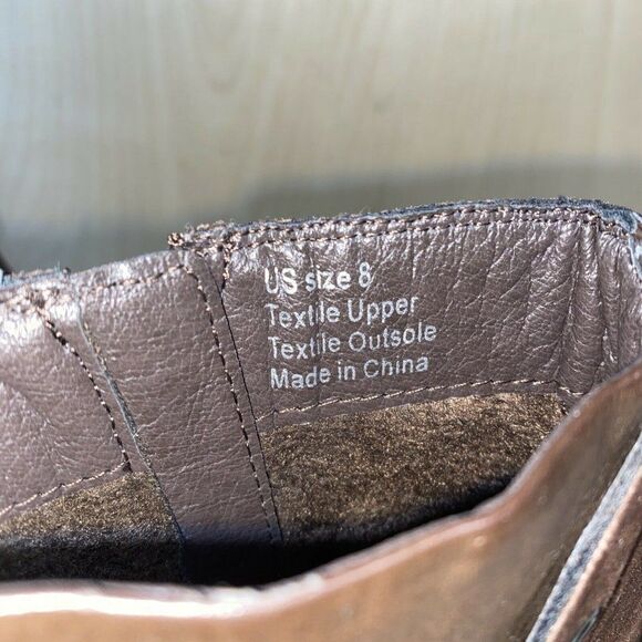 Volatile Vegan Faux Suede Brown Ankle Boots 8 - Picture 9 of 11